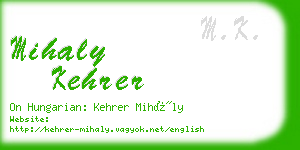 mihaly kehrer business card